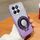 Per Honor X6b placcato gradiente glitter rotondo supporto TPU custodia per telefono (viola) Per Honor X6b placcato gradiente glitter rotondo supporto TPU custodia per telefono (viola)