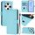 Per OPPO Find X8 Pro Custodia in pelle tinta unita con cordino (azzurro cielo) Per OPPO Find X8 Pro Custodia in pelle tinta unita con cordino (azzurro cielo)