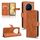 For vivo X200 5G Skin Feel Magnetic Flip Leather Phone Case(Brown)