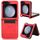 Per Samsung Galaxy Z Flip6 Custodia per telefono in pelle con fibbia magnetica e texture retrò (rosso) Per Samsung Galaxy Z Flip6 Custodia per telefono in pelle con fibbia magnetica e texture retrò (rosso)