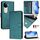 For vivo V40e 5G India Smile Embossing RFID Leather Phone Case(Peacock Green) For vivo V40e 5G India Smile Embossing RFID Leather Phone Case(Peacock Green)