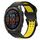 Per Garmin Fenix ​​8 AMOLED 47mm cinturino in silicone bicolore con fibbia inversa 22mm (nero+giallo)