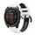 Per Garmin Fenix ​​8 AMOLED 47mm Sportivo Cinturino in silicone bicolore 22mm (bianco+retro)