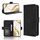 Custodia in pelle per telefono cellulare con slot per schede e texture in vitello per Honor 200 5G (nero) Custodia in pelle per telefono cellulare con slot per schede e texture in vitello per Honor 200 5G (nero)