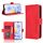Custodia per telefono in pelle con slot per schede e texture in vitello per Honor X60i 5G (rosso) Custodia per telefono in pelle con slot per schede e texture in vitello per Honor X60i 5G (rosso)