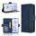 Custodia per telefono in pelle con slot per schede e texture in vitello per Honor X60i 5G (blu) Custodia per telefono in pelle con slot per schede e texture in vitello per Honor X60i 5G (blu)