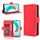 Custodia per telefono in pelle con slot per schede e texture in vitello per Honor X6b 4G (rosso) Custodia per telefono in pelle con slot per schede e texture in vitello per Honor X6b 4G (rosso)