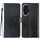 Custodia per telefono in pelle flip glitterata For Honor 200 (nera)