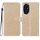 Custodia in pelle flip glitterata per Honor 200 (oro)