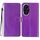 Custodia in pelle flip glitterata per Honor 200 (viola)