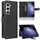 Per Samsung Galaxy Z Fold6 Custodia in pelle con trama a diamante (nero)