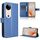 Per vivo S19 5G Custodia per telefono in pelle con trama a diamante (blu)