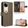 Per vivo S19 5G Custodia in pelle con texture a diamante (marrone)