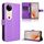 Per vivo S19 5G Custodia in pelle con texture a diamante (viola)