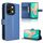 Per vivo Y28 4G Custodia in pelle con texture a diamante (blu)