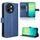 Per vivo Y58 5G Custodia per telefono in pelle con trama a diamante (blu)