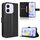 Custodia per telefono in pelle con texture a diamante per Honor X60i 5G (nero) Custodia per telefono in pelle con texture a diamante per Honor X60i 5G (nero)