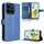 Custodia per telefono in pelle con texture a diamante per Honor Play 60 Plus (blu) Custodia per telefono in pelle con texture a diamante per Honor Play 60 Plus (blu)
