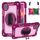 Per Redmi Pad SE 8.7 4G Custodia per tablet in silicone con contrasto per PC e rotazione a 360 gradi (rosa rossa + rosa) Per Redmi Pad SE 8.7 4G Custodia per tablet in silicone con contrasto per PC e rotazione a 360 gradi (rosa rossa + rosa)