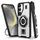 Per Samsung Galaxy S24 FE 5G Custodia per telefono con supporto ad anello in fibra di carbonio PC ibrido TPU (bianco) Per Samsung Galaxy S24 FE 5G Custodia per telefono con supporto ad anello in fibra di carbonio PC ibrido TPU (bianco)