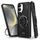 Per Samsung Galaxy S24 FE 5G Custodia per telefono con supporto ad anello in fibra di carbonio PC ibrida TPU (nero) Per Samsung Galaxy S24 FE 5G Custodia per telefono con supporto ad anello in fibra di carbonio PC ibrida TPU (nero)