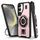 Per Samsung Galaxy S24+ 5G Custodia per telefono con supporto ad anello in fibra di carbonio PC ibrida TPU (oro rosa) Per Samsung Galaxy S24+ 5G Custodia per telefono con supporto ad anello in fibra di carbonio PC ibrida TPU (oro rosa)