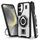 Per Samsung Galaxy S23+ 5G Custodia per telefono con supporto ad anello in fibra di carbonio PC ibrido TPU (bianco) Per Samsung Galaxy S23+ 5G Custodia per telefono con supporto ad anello in fibra di carbonio PC ibrido TPU (bianco)