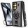 Per Samsung Galaxy S22 Ultra 5G Custodia per telefono con supporto ad anello in fibra di carbonio PC ibrido TPU (grigio) Per Samsung Galaxy S22 Ultra 5G Custodia per telefono con supporto ad anello in fibra di carbonio PC ibrido TPU (grigio)