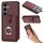 Per Samsung Galaxy S24 FE 5G Litchi Texture Disegno Carta Borsa Anello Supporto Custodia per Telefono (Rosso Vino) Per Samsung Galaxy S24 FE 5G Litchi Texture Disegno Carta Borsa Anello Supporto Custodia per Telefono (Rosso Vino)
