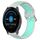 Per Garmin Vivoactive3 Music Cinturino sportivo in silicone traspirante traforato da 20 mm (grigio + anatra d'acqua) Per Garmin Vivoactive3 Music Cinturino sportivo in silicone traspirante traforato da 20 mm (grigio + anatra d'acqua)