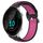 Per Garmin Forerunner 55 20mm Cinturino sportivo in silicone traspirante traforato (nero + rosa rossa)