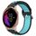 Per Garmin Venu 20mm cinturino in silicone sportivo traspirante perforato (nero + blu) Per Garmin Venu 20mm cinturino in silicone sportivo traspirante perforato (nero + blu)