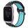 Per Garmin Venu SQ 20mm Cinturino sportivo in silicone traspirante traforato (nero + blu) Per Garmin Venu SQ 20mm Cinturino sportivo in silicone traspirante traforato (nero + blu)