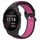 Per Garmin Forerunner 245 20mm Cinturino sportivo in silicone traspirante traforato (nero + rosa rossa) Per Garmin Forerunner 245 20mm Cinturino sportivo in silicone traspirante traforato (nero + rosa rossa)