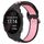 Per Garmin Forerunner 245 Music Cinturino per orologio sportivo in silicone traspirante perforato da 20 mm (nero + rosa)