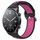 Per Xiaomi MI Watch S1 22mm Cinturino in silicone sportivo traspirante traforato (nero + rosa rossa)