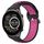 Per Xiaomi Haylou RT2 LS10 Cinturino per orologio sportivo in silicone traspirante traforato da 22 mm (nero + rosa rossa) Per Xiaomi Haylou RT2 LS10 Cinturino per orologio sportivo in silicone traspirante traforato da 22 mm (nero + rosa rossa)