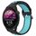 Per Garmin Forerunner 255 Music Cinturino sportivo in silicone traspirante perforato da 22 mm (nero + blu) Per Garmin Forerunner 255 Music Cinturino sportivo in silicone traspirante perforato da 22 mm (nero + blu)