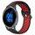 Per Garmin Venu 2 22mm cinturino in silicone sportivo traspirante perforato (nero + rosso)