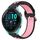 Per Garmin Forerunner 265 Music 22mm Cinturino sportivo in silicone traspirante traforato (nero + rosa) Per Garmin Forerunner 265 Music 22mm Cinturino sportivo in silicone traspirante traforato (nero + rosa)