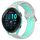 Per Garmin Forerunner 265 Music 22mm Cinturino in silicone sportivo traforato traspirante (grigio + anatra d'acqua) Per Garmin Forerunner 265 Music 22mm Cinturino in silicone sportivo traforato traspirante (grigio + anatra d'acqua)