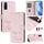 Per vivo Y20 / Y20i / Y20S / Y11S Smile Embossing RFID Custodia in pelle per telefono (rosa) Per vivo Y20 / Y20i / Y20S / Y11S Smile Embossing RFID Custodia in pelle per telefono (rosa)