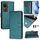 Per vivo V30 5G Global Smile Embossing RFID Custodia in pelle per telefono (verde pavone) Per vivo V30 5G Global Smile Embossing RFID Custodia in pelle per telefono (verde pavone)