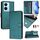 Per vivo Y78+ 5G Global Smile Embossing RFID Custodia in pelle per telefono (verde pavone) Per vivo Y78+ 5G Global Smile Embossing RFID Custodia in pelle per telefono (verde pavone)