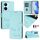 Per vivo Y78 5G Global / V29 Lite Smile Embossing RFID Custodia in pelle per telefono (verde menta) Per vivo Y78 5G Global / V29 Lite Smile Embossing RFID Custodia in pelle per telefono (verde menta)