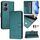 Per vivo Y100 5G Global Smile Embossing RFID Custodia in pelle per telefono (verde pavone) Per vivo Y100 5G Global Smile Embossing RFID Custodia in pelle per telefono (verde pavone)