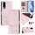 Per vivo Y51 2020 India Smile Embossing RFID Custodia in pelle per telefono (rosa)