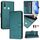 Per vivo Y17 / Y15 / Y12 / Y11 Smile Embossing RFID Custodia in pelle per telefono (verde pavone)