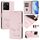 Per vivo Y35 4G Global Smile Embossing RFID Custodia in pelle per telefono (rosa) Per vivo Y35 4G Global Smile Embossing RFID Custodia in pelle per telefono (rosa)