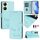 Per vivo Y27 4G 2023 Global Smile Embossing RFID Custodia in pelle per telefono (verde menta) Per vivo Y27 4G 2023 Global Smile Embossing RFID Custodia in pelle per telefono (verde menta)
